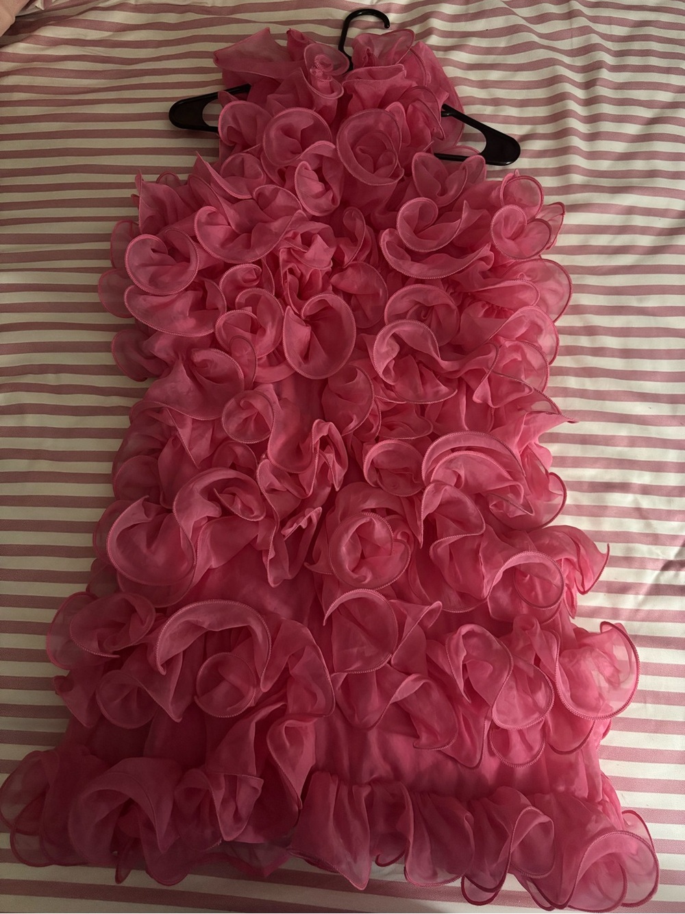 MARBLE Hot Pink Ruffled Cocktail Dress - Picture 3 of 4